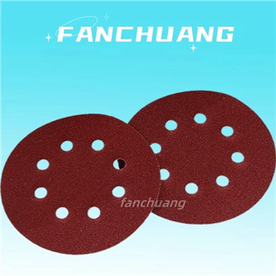 Hook And Loop Abrasive Sanding Disc Għall-Illustrar tal-Injam, 8 Toqob