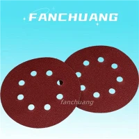 Hook And Loop Abrasive Sanding Disc Għall-Illustrar tal-Injam, 8 Toqob